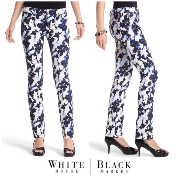 White House Black Market Denim - NEW! WH/BM Slim Floral Print Jean